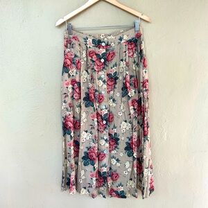 Jantzen classics / floral tan skirt / vintage